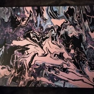 Acrylic Dutch Pour" Pink Chaos"  by "Artist Tristan "